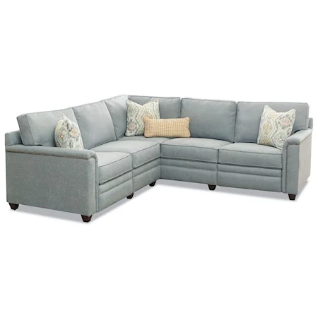 4-Seat Pwr Recline Sectional w/ LAF Love