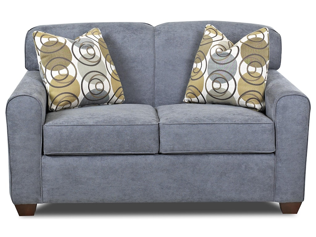 Klaussner Zuma Contemporary Loveseat with Track Arms | Find Your ...