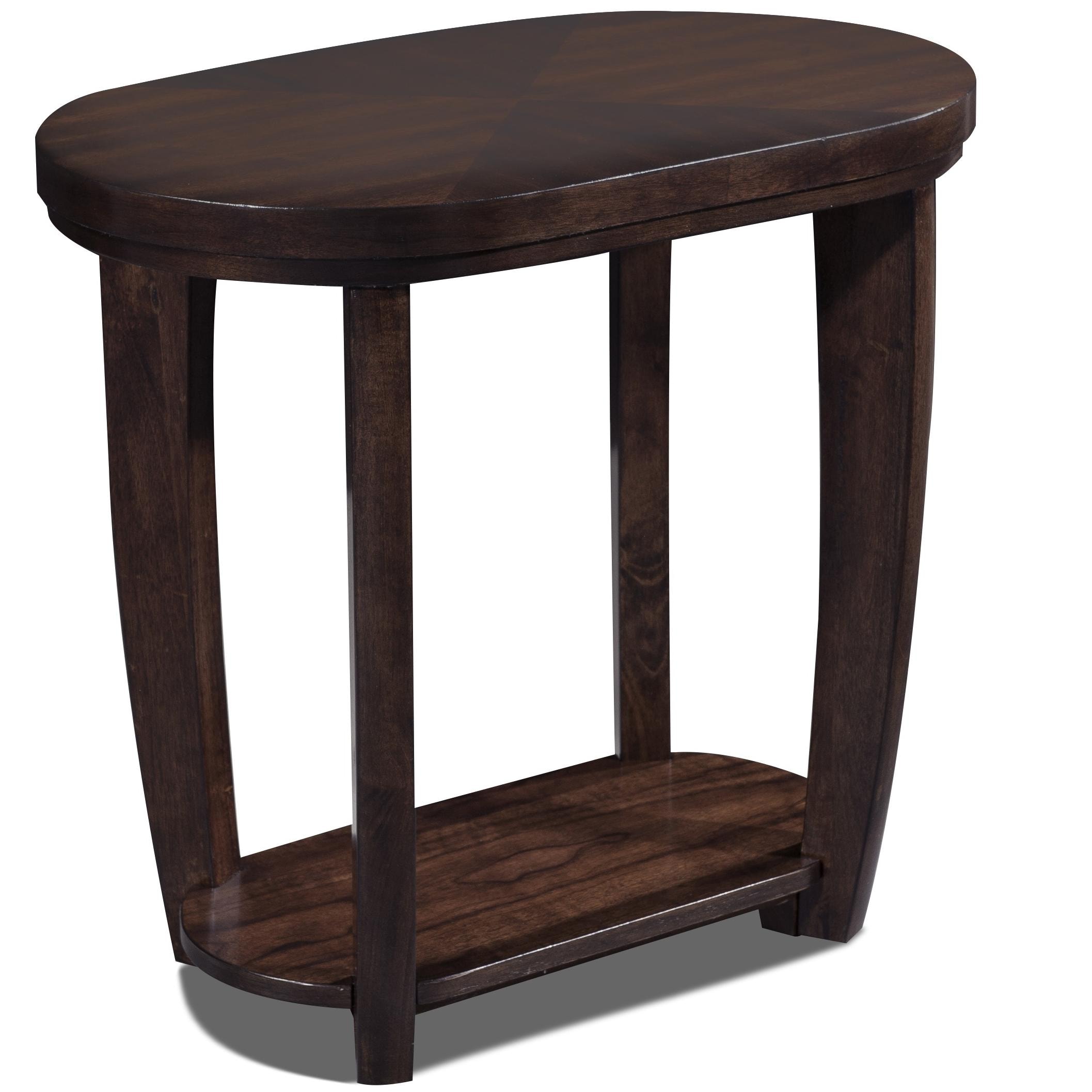Klaussner International Hayden Oval Chairside Table With 1 Shelf  Godby Home Furnishings  End 
