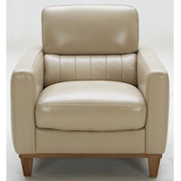 Contemporary Leather Match Chair