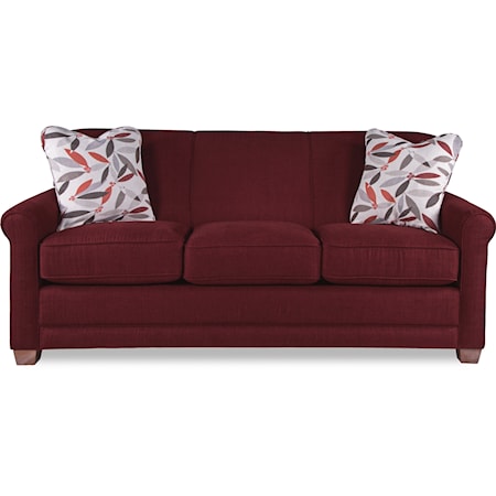 Casual Sleeper Sofa with Premier ComfortCore Seat Cushions and SupremeComfort Mattress