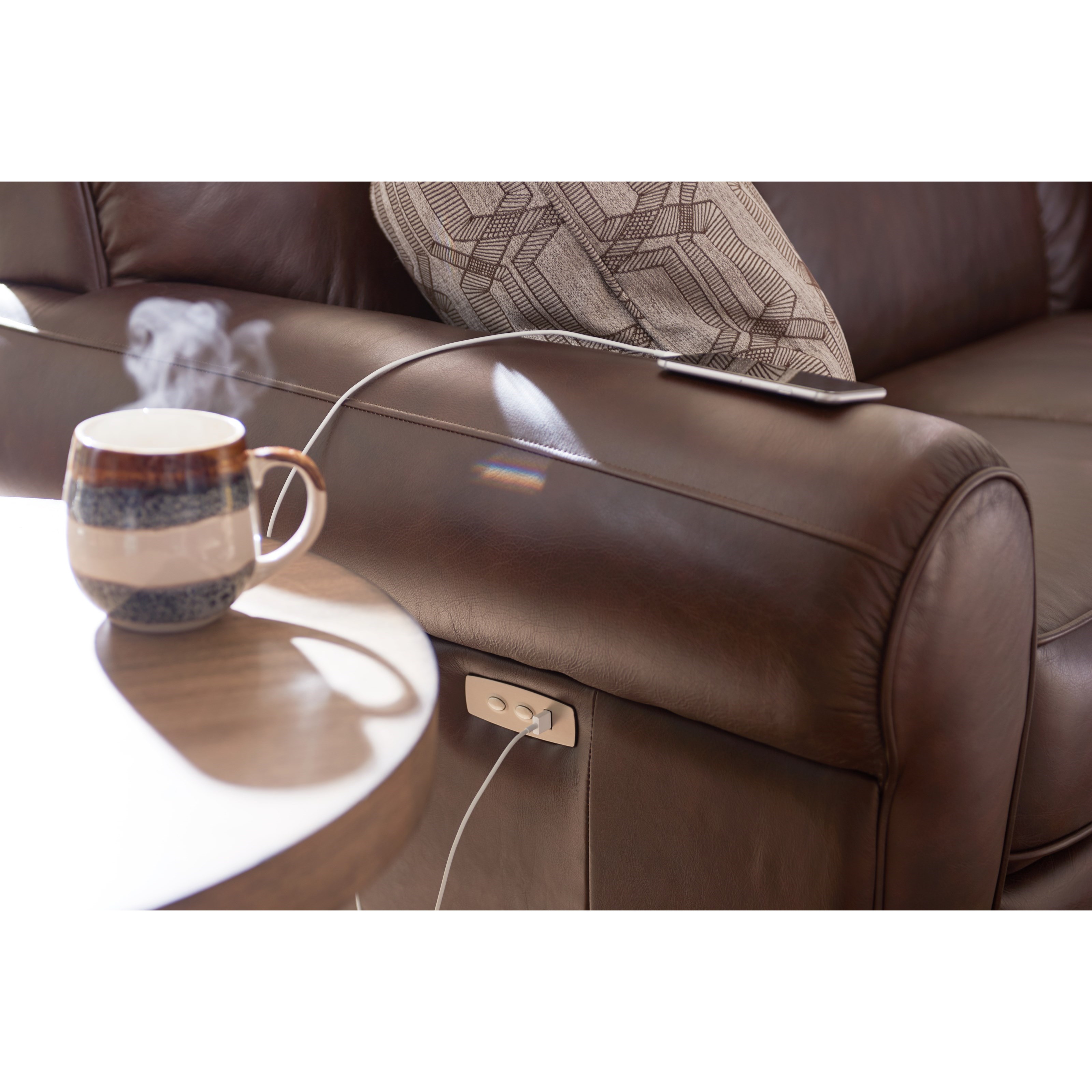 La Z Boy Bennett Duo Power Reclining Sofa with USB Charging Ports