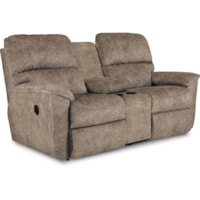 Casual Power Reclining Loveseat with Cupholder Storage Console and USB Charging Ports