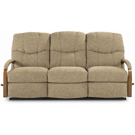 Reclina-Way® Full Reclining Sofa with Wood Arms