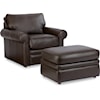 La-Z-Boy Collins 494 Chair with Rolled Arms & Ottoman