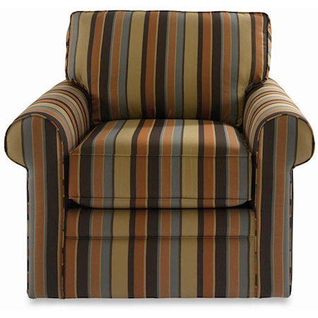 Upholstered Chair with Rolled Arms
