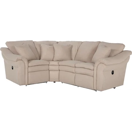3 Pc Reclining Sectional Sofa with LAS Sofa
