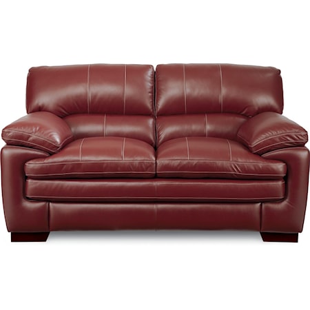 Casual Loveseat with Pillow Top Seat and Arms