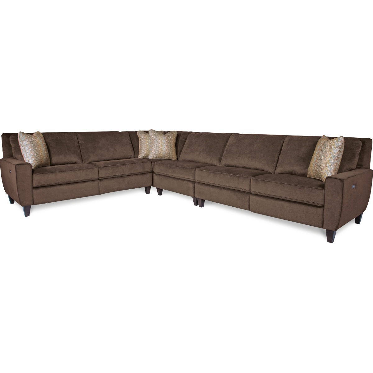 LaZBoy Edie Four Piece Power Reclining Sectional Sofa with Two