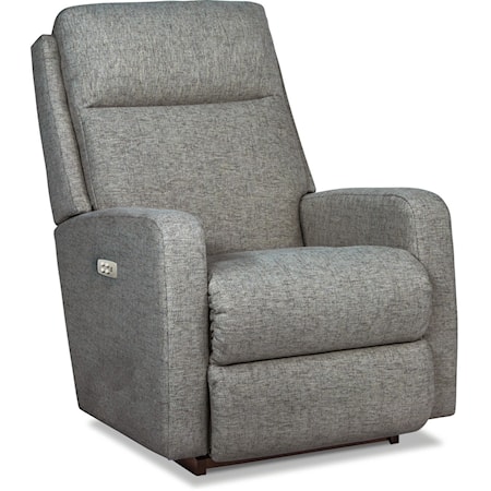 Contemporary Power Recline-XR Rocker Recliner with USB Port