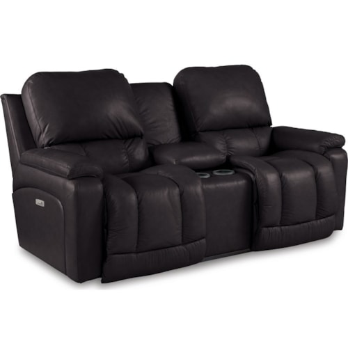 Casual  Full Reclining Loveseat w/Console with Bucket Seating