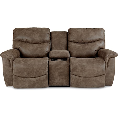 Casual Power La-Z-Time® Full Reclining Loveseat with Middle Console