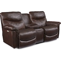 Casual Power La-Z-Time® Full Reclining Loveseat with Middle Console and Power Headrests