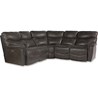 Three Piece Power Reclining Sectional Sofa with Power Headrests and USB Ports