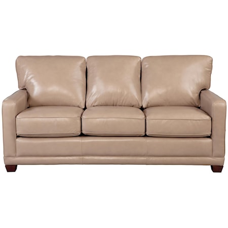 Transitional Sofa with Wood Legs and Welt Cord Trim