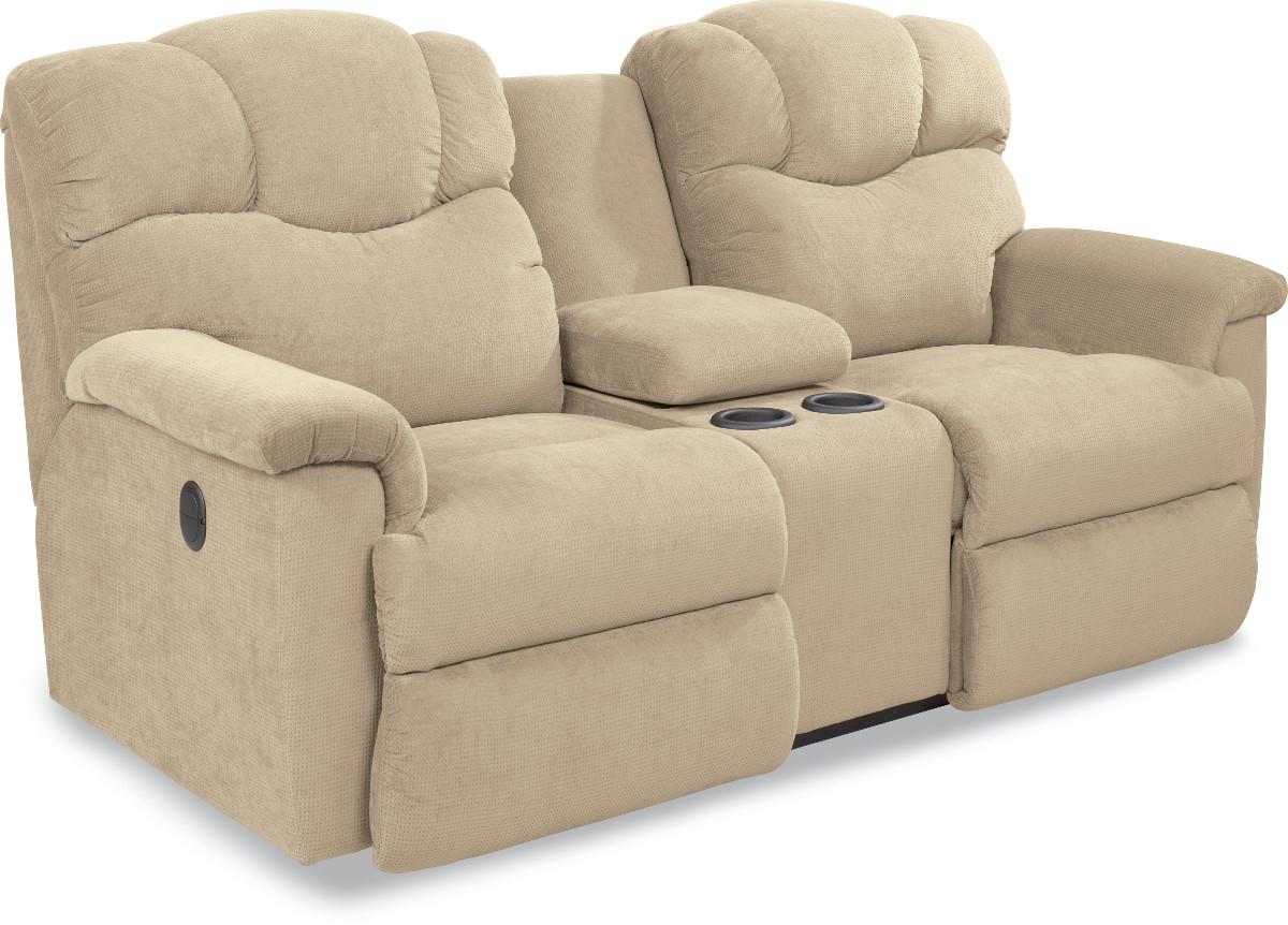 La Z Boy Lancer 490515 Reclining Loveseat with Console and Cup
