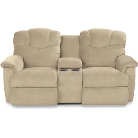 Power La-Z-Time? Full Reclining Loveseat with Middle Console