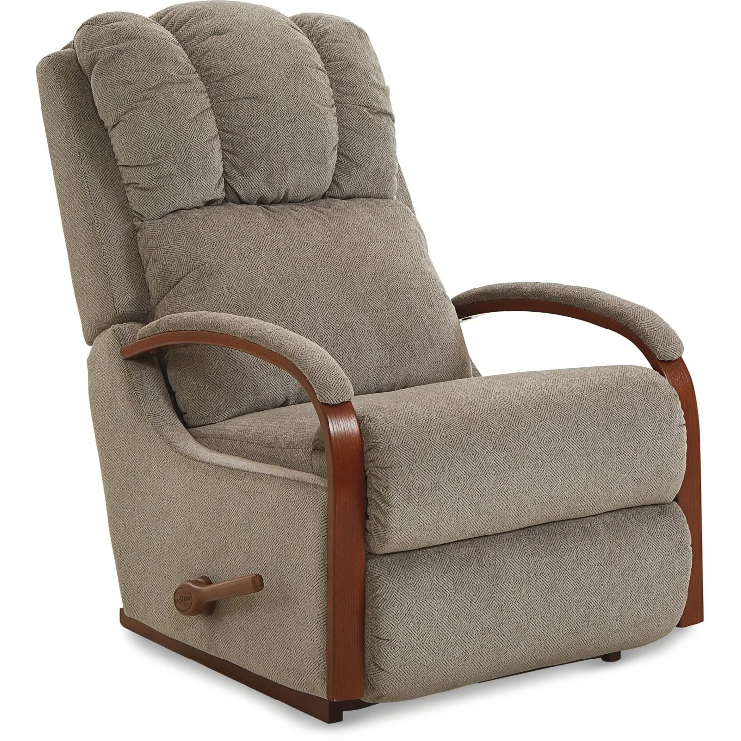 CHITA Recliner Slim Swivel Glider Rocking Chair With USB For Living Room Fabric In Dove
