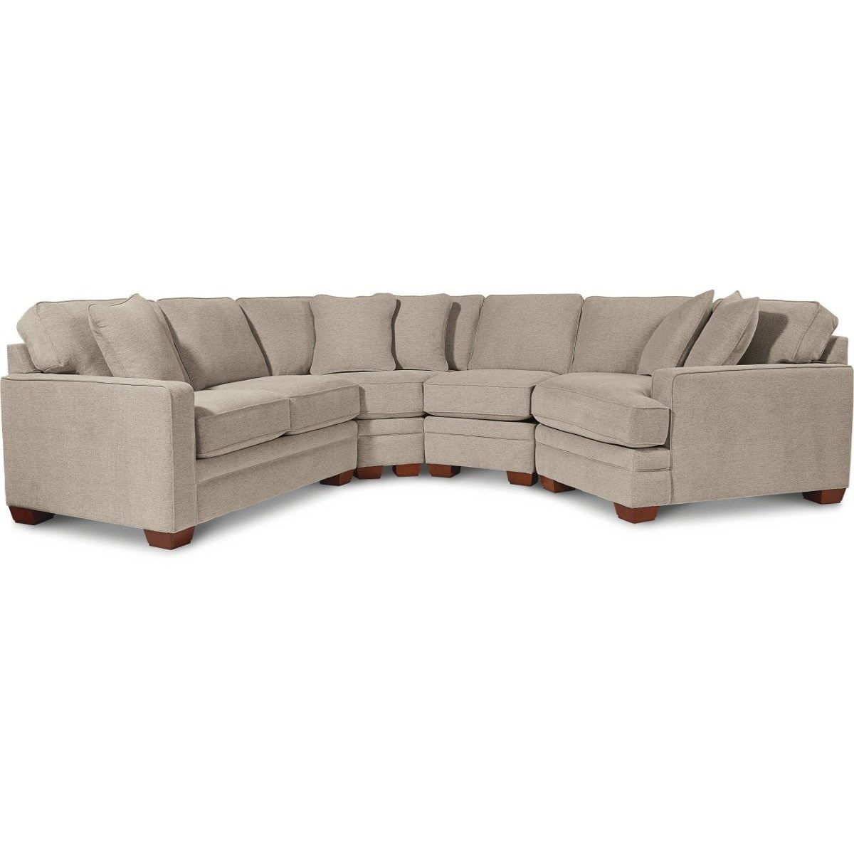 LaZBoy Meyer Contemporary 4Piece Sectional with LeftSitting Cuddler