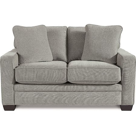 Contemporary Loveseat with Premier ComfortCore Cushions