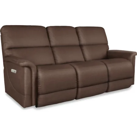 Casual Power Reclining Sofa with Power Headrests and USB Charging Ports