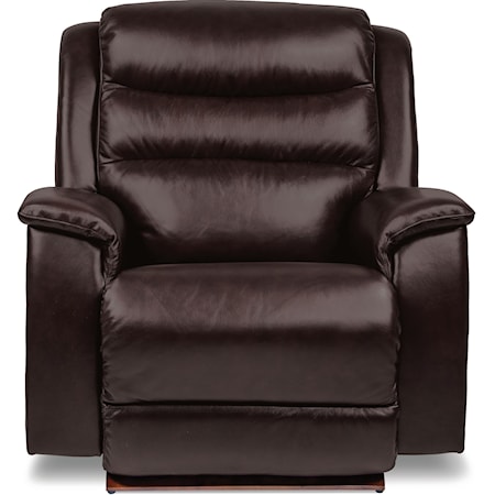 Casual Big and Tall Rocker Recliner with Pillow Arms