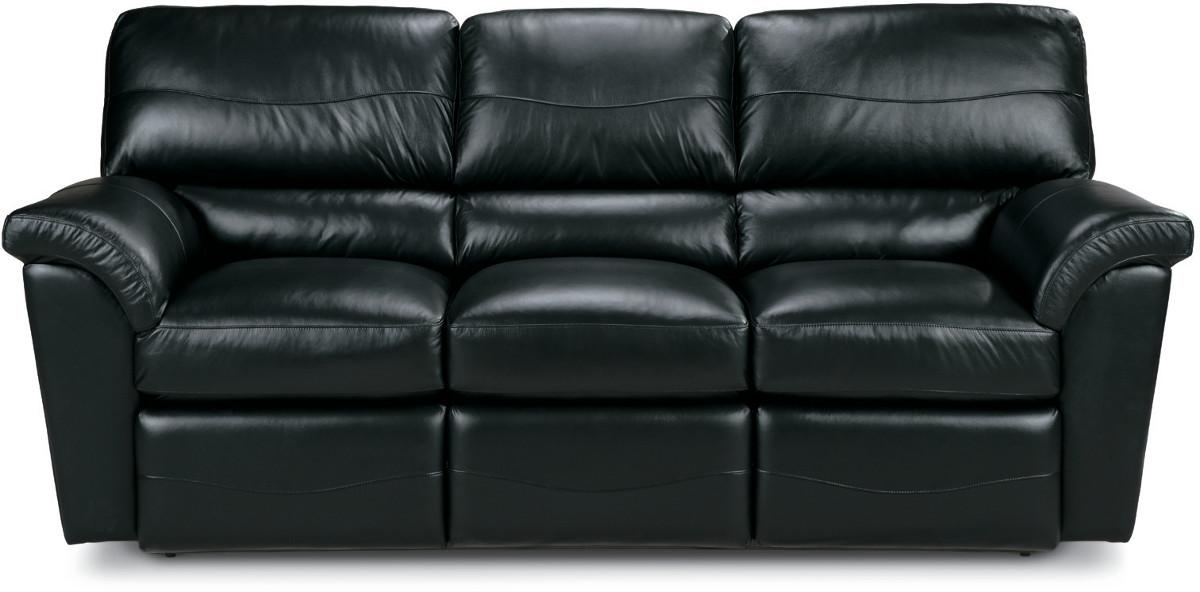 Lazy boy shop black leather sofa