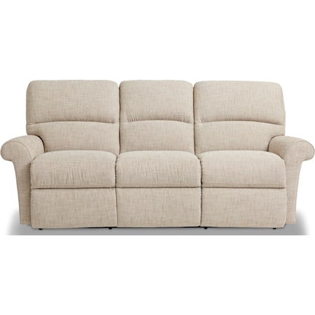 Casual 3-Seat Reclining Sofa with Wide Seats