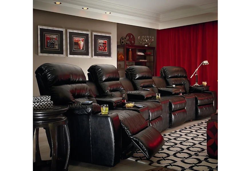 Spectator 7 Pc Reclining Home Theater Group by La-Z-Boy at VanDrie Home Furnishings