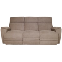 Casual Power Reclining Sofa with USB Charging Ports and Power Headrest