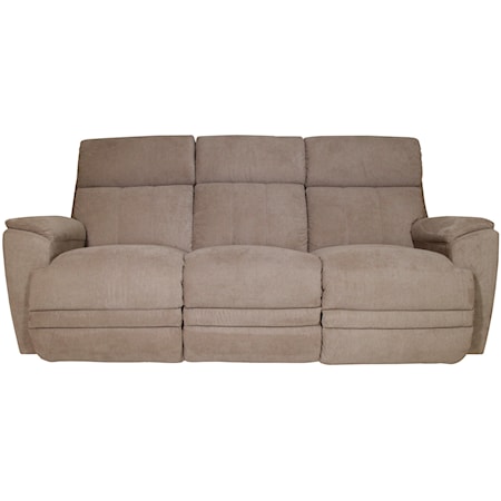 Casual Power Reclining Sofa with USB Charging Ports and Power Headrest