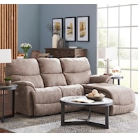Two Piece Reclining Sectional Sofa with Left-Sitting Tilt Back Chaise