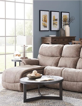 2 Pc Reclining Sectional Sofa w/ RAS Chaise