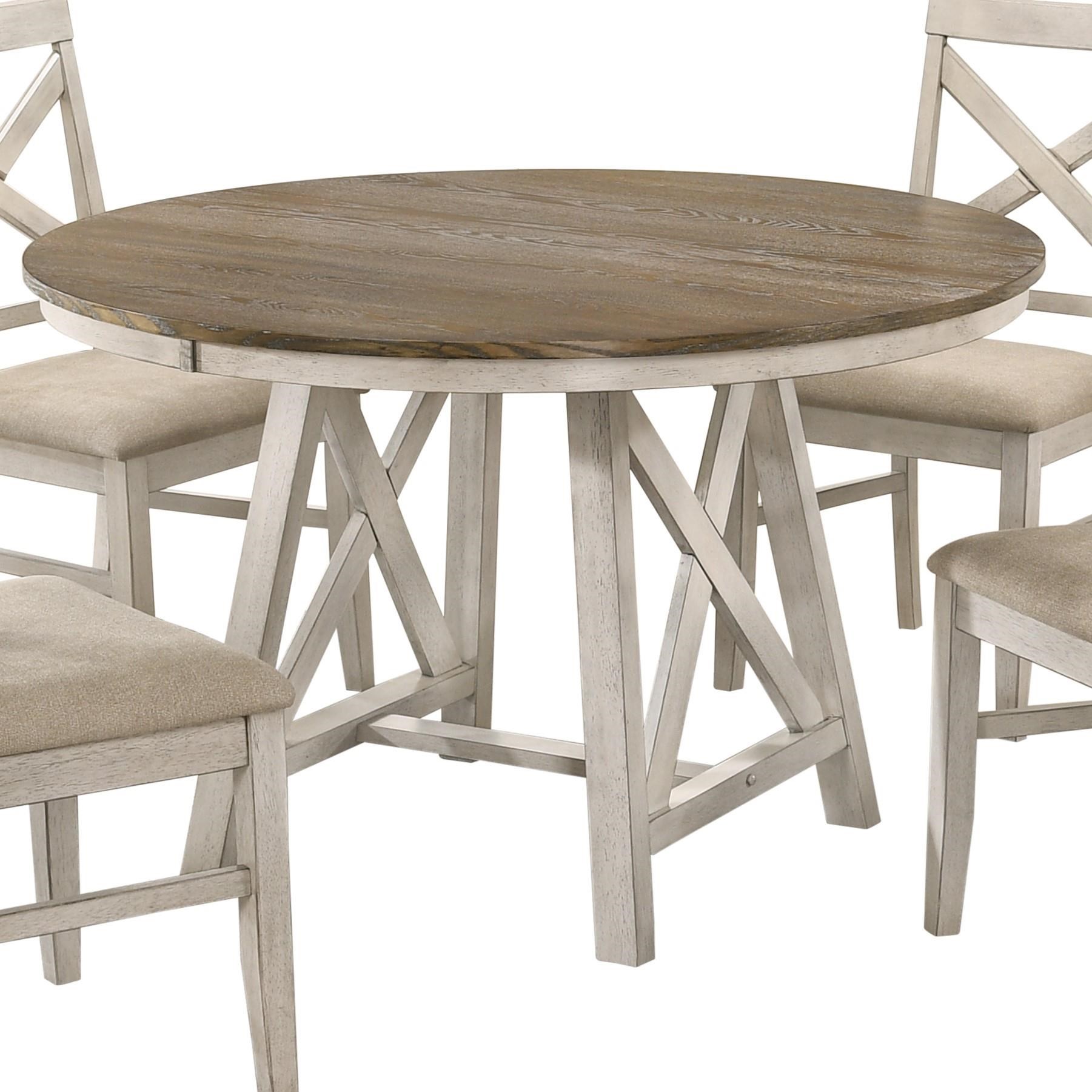 Lacey Furniture Somerset D29595PCRND Round Two Tone Dining Table with 4 Side Chairs Royal