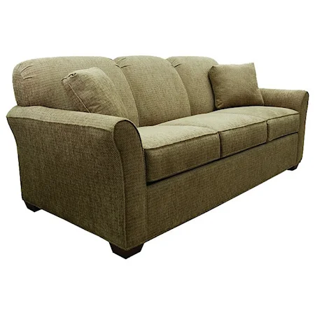 Casual Sofa with Rounded Flared Arms