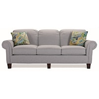 Contemporary Sofa with Rolled Arms