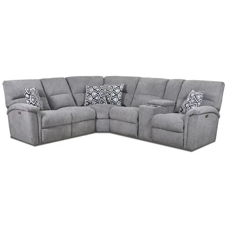 3-Pc Recl. Sectional w/RAF Console Lovseat