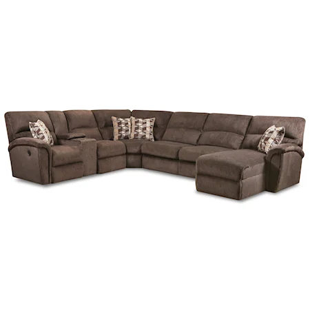 4-Piece Reclining Sectional w/RAF Chaise