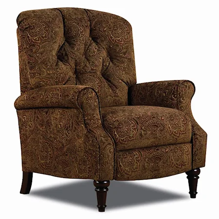 Traditional Belle Hileg Recliner with Tufted Back