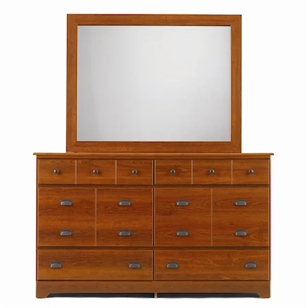 6 Drawer Dresser & Framed Mirror