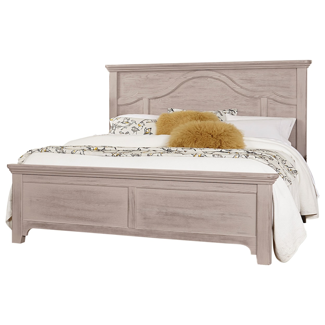 Laurel Mercantile Co Bungalow Vbf741qkit Transitional Queen Bed With Mantel Headboard