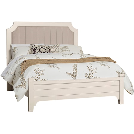 Transitional Queen Upholstered Bed