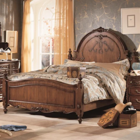 Twin-Size Panel Headboard & Footboard Bed with Low Posts