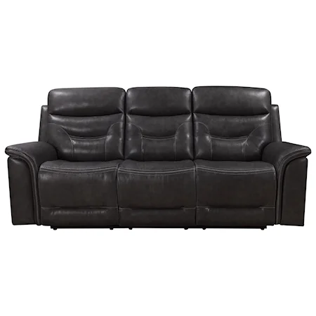 Leather Power Reclining Sofa with USB Port