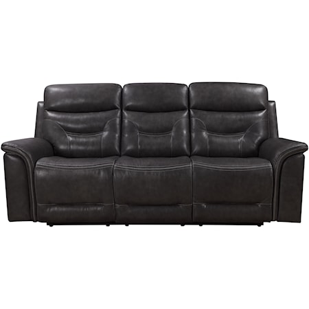 Leather Power Reclining Sofa with USB Port