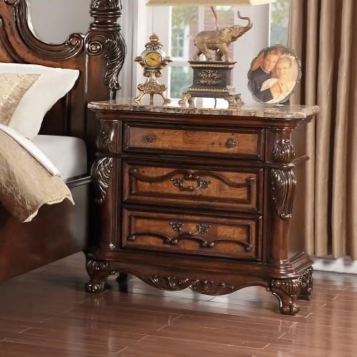 Marble top shop nightstand