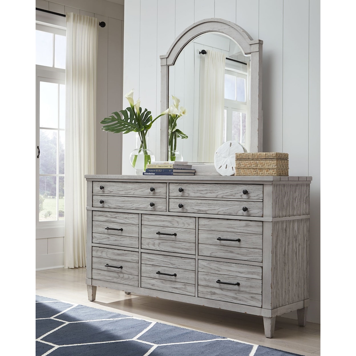 Legacy Classic Mulberry Dresser and Mirror Set