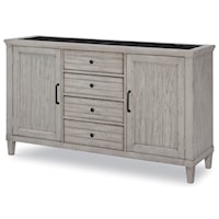 Modern Farmhouse Credenza with Marble Top