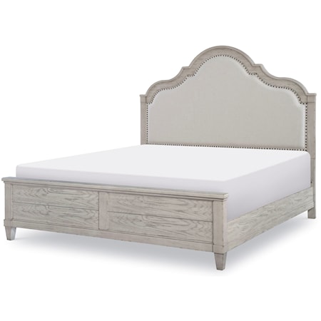 California King Upholstered Panel Bed