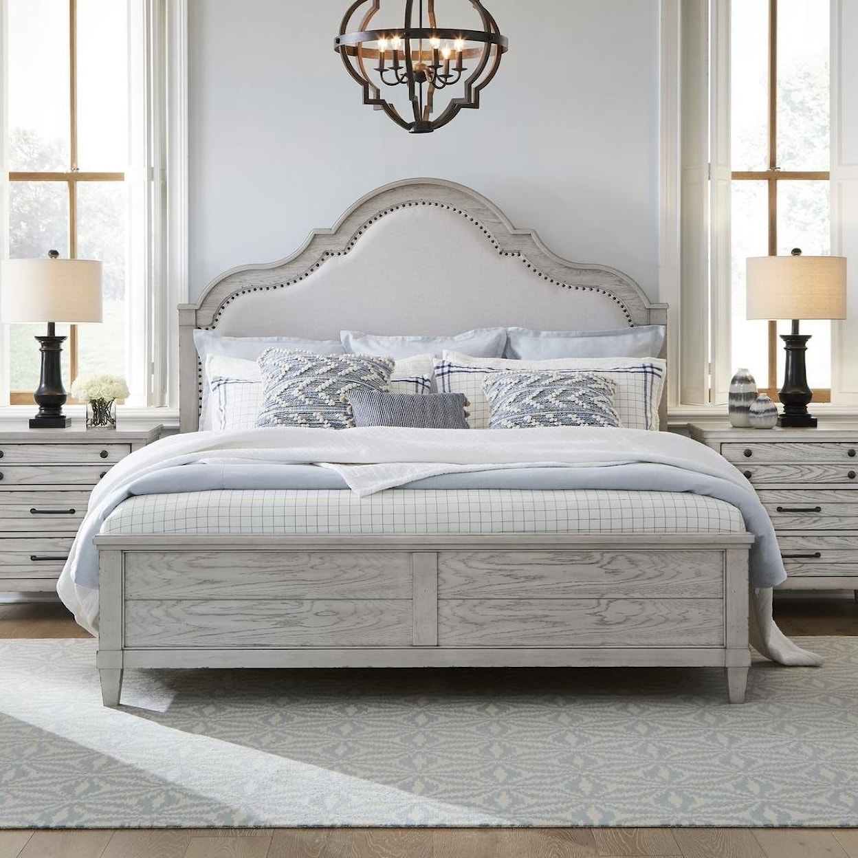 Legacy Classic Mulberry Queen Upholstered Panel Bed